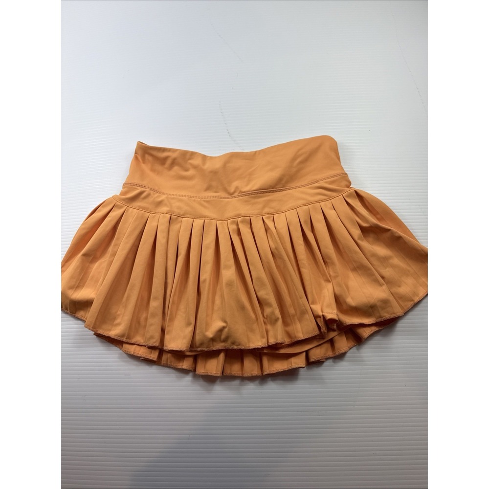 Gold Hinge Tennis Skirt Skort Women's Size M Orange Peach Pleated Pickleball